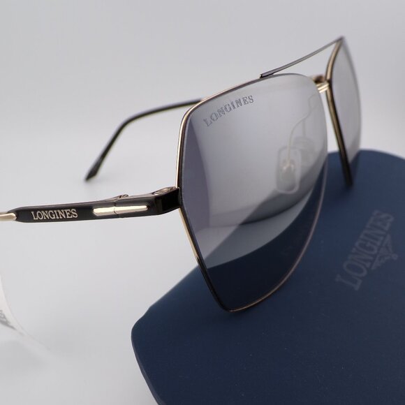 Longines Rimless Mirrored Smoke Navigator Shades, Aviator Pilot Unisex RX 60mm - Picture 11 of 14